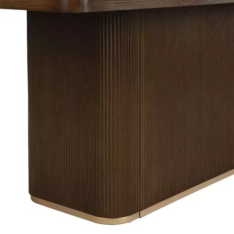 Tavolo da pranzo rettangolare oversize Tessa Modern 8 posti 213 cm con base a piedistallo