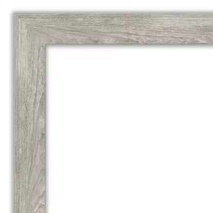 Specchio da parete stretto con cornice, modello Dove, 50,8 x 61 cm, lavaggio grigio, cornice in polistirene smussata