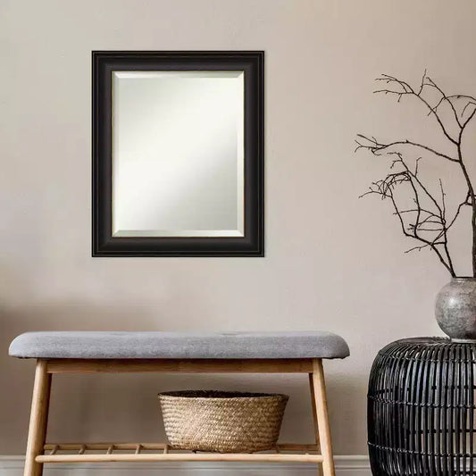 Specchio da parete trio 20" x 24" con cornice, bronzo anticato, cornice in polistirene smussato