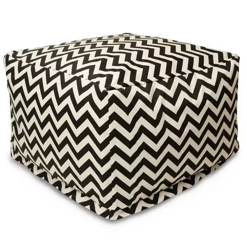 Pouf ottomano fantasia Chevron, Pouf rotondo decorativo da pavimento per soggiorno o camera da letto