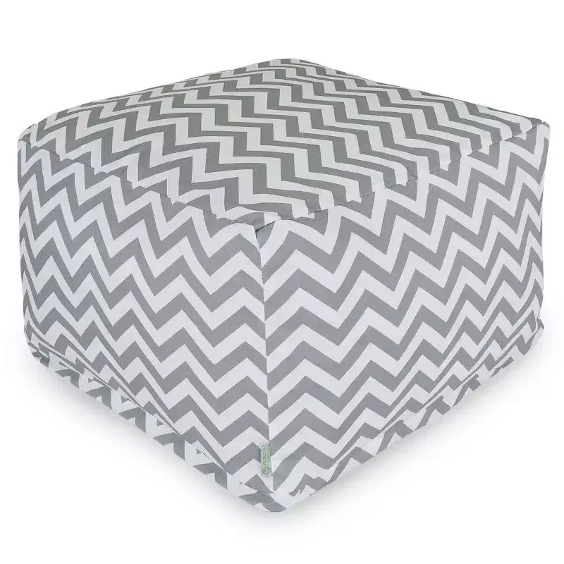 Pouf ottomano fantasia Chevron, Pouf rotondo decorativo da pavimento per soggiorno o camera da letto