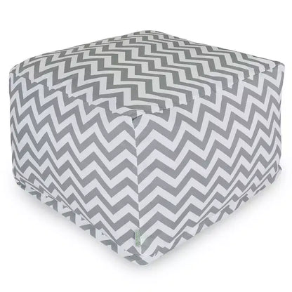 Pouf ottomano fantasia Chevron, Pouf rotondo decorativo da pavimento per soggiorno o camera da letto