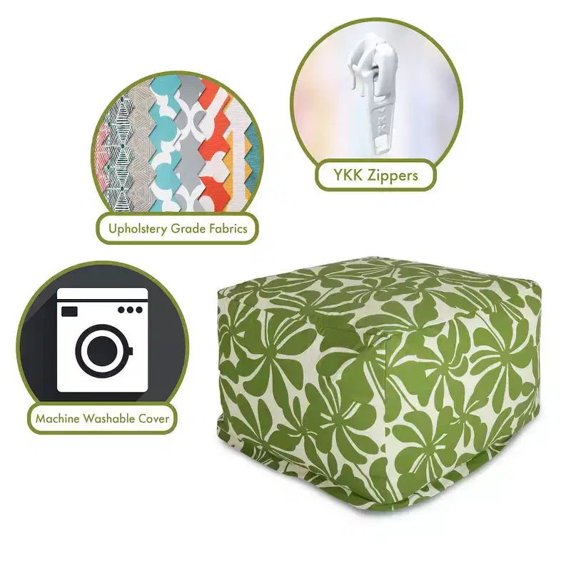 Pouf ottomano, pouf da pavimento decorativo rotondo per soggiorno o camera da letto