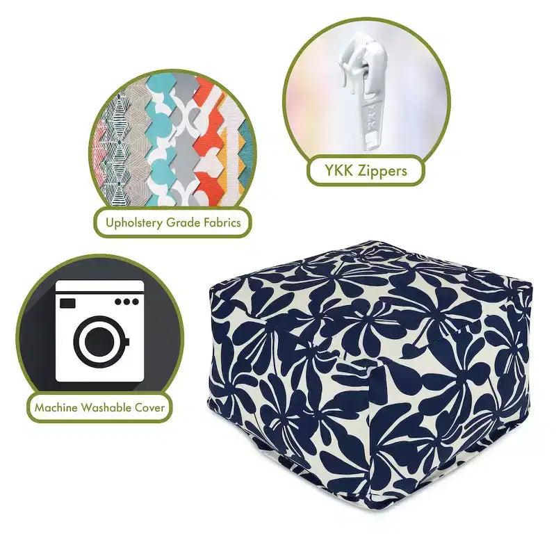 Pouf ottomano, pouf da pavimento decorativo rotondo per soggiorno o camera da letto