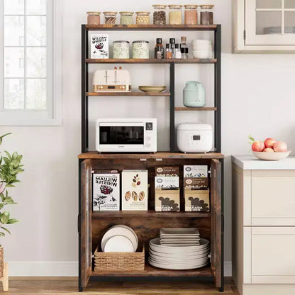 Madia a credenza piccola da 31,5" stile farmhouse con ripiani regolabili per soggiorno o ingresso