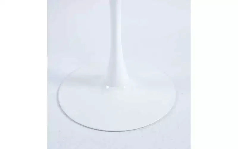 Tavolo da pranzo a piedistallo quadrato da 60 cm, stile caffè moderno per spazi compatti, base nera opaca
