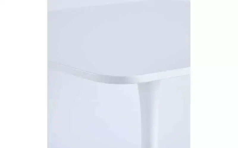 Tavolo da pranzo a piedistallo quadrato da 60 cm, stile caffè moderno per spazi compatti, base nera opaca