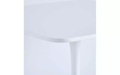 Tavolo da pranzo a piedistallo quadrato da 60 cm, stile caffè moderno per spazi compatti, base nera opaca