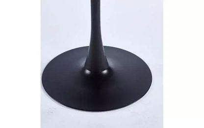 Tavolo da pranzo a piedistallo quadrato da 60 cm, stile caffè moderno per spazi compatti, base nera opaca