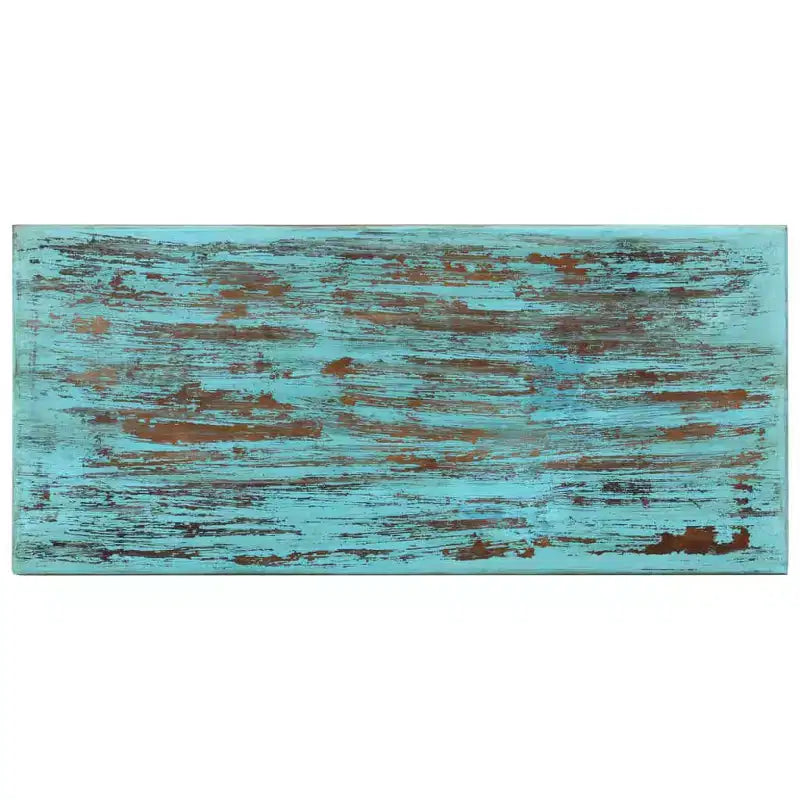 Tavolino da Caffè in Legno Massello Riciclato Multicolore, 110 x 50 x 34 cm