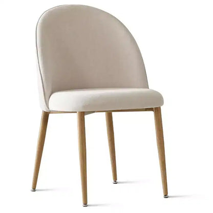 Tavolo da pranzo rotondo con piedistallo in rovere da 46" con 4 sedie imbottite, gambe in metallo color rovere, 4 posti a sedere