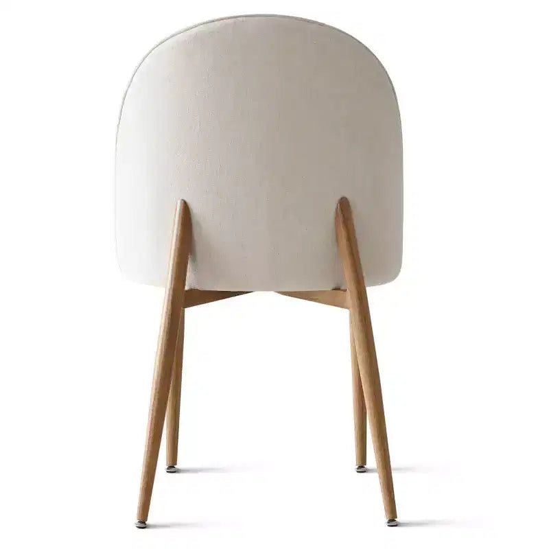Tavolo da pranzo rotondo con piedistallo in rovere da 46" con 4 sedie imbottite, gambe in metallo color rovere, 4 posti a sedere