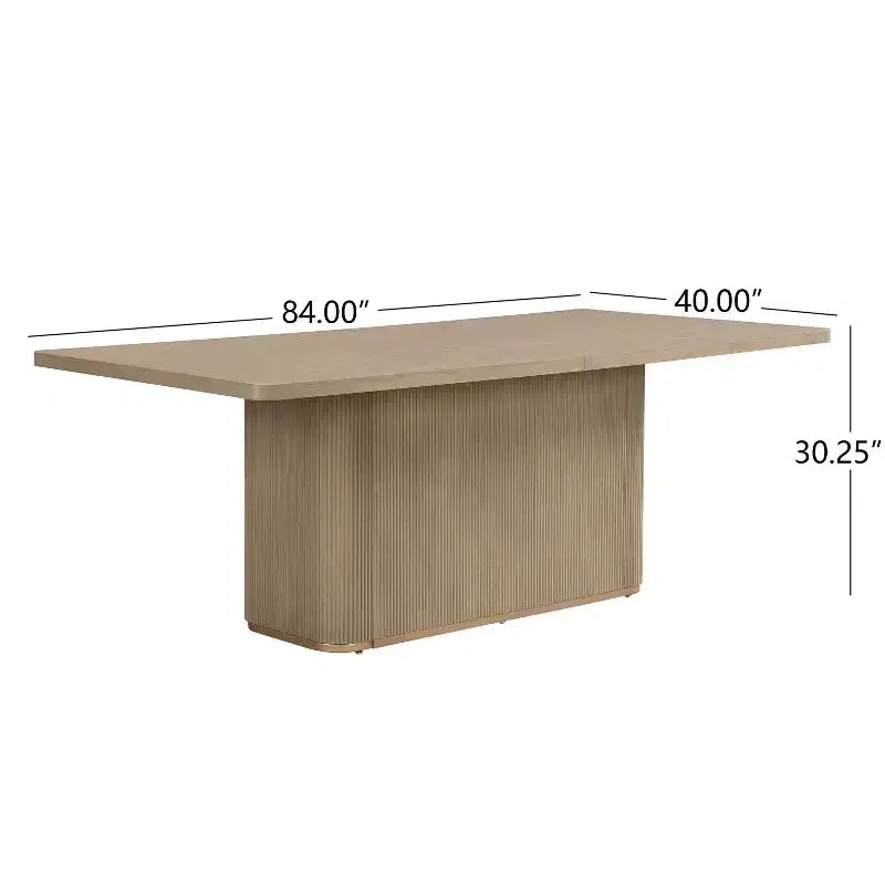 Tavolo da pranzo rettangolare oversize Tessa Modern 8 posti 213 cm con base a piedistallo