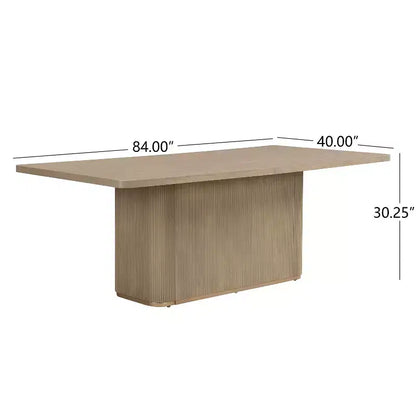Tavolo da pranzo rettangolare oversize Tessa Modern 8 posti 213 cm con base a piedistallo