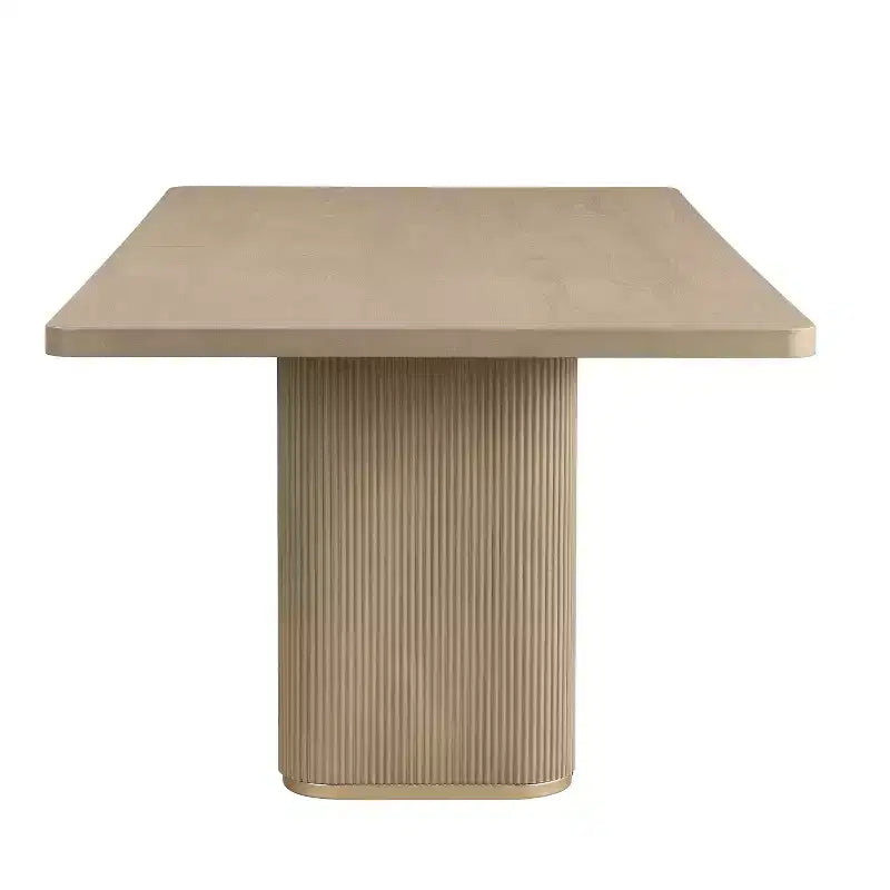 Tavolo da pranzo rettangolare oversize Tessa Modern 8 posti 213 cm con base a piedistallo