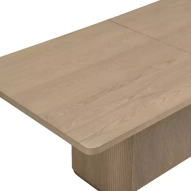Tavolo da pranzo rettangolare oversize Tessa Modern 8 posti 213 cm con base a piedistallo