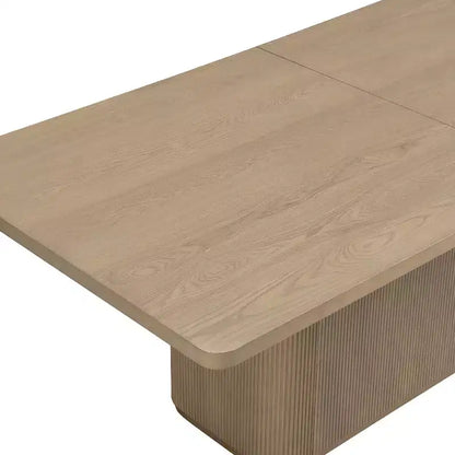 Tavolo da pranzo rettangolare oversize Tessa Modern 8 posti 213 cm con base a piedistallo
