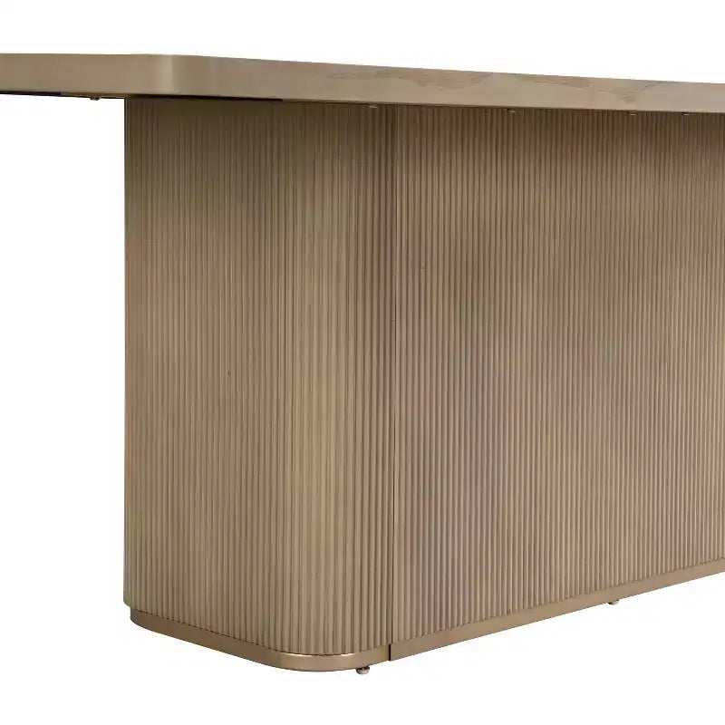 Tavolo da pranzo rettangolare oversize Tessa Modern 8 posti 213 cm con base a piedistallo