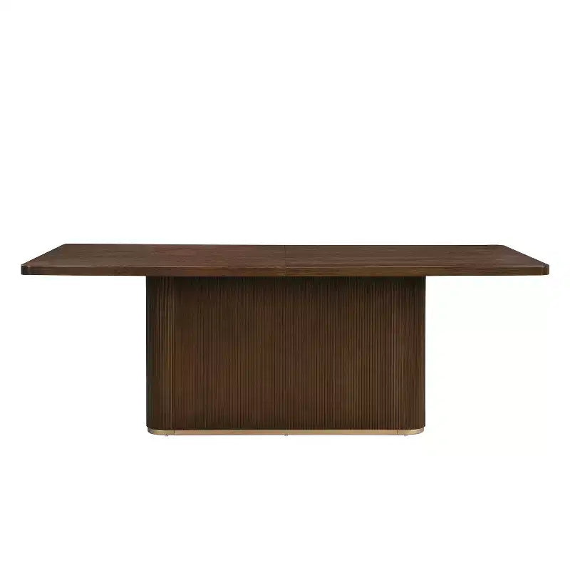 Tavolo da pranzo rettangolare oversize Tessa Modern 8 posti 213 cm con base a piedistallo