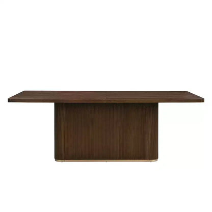 Tavolo da pranzo rettangolare oversize Tessa Modern 8 posti 213 cm con base a piedistallo