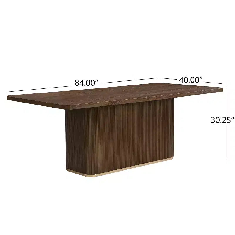 Tavolo da pranzo rettangolare oversize Tessa Modern 8 posti 213 cm con base a piedistallo