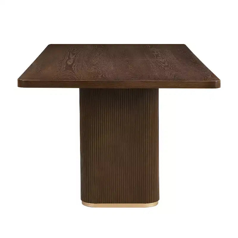 Tavolo da pranzo rettangolare oversize Tessa Modern 8 posti 213 cm con base a piedistallo