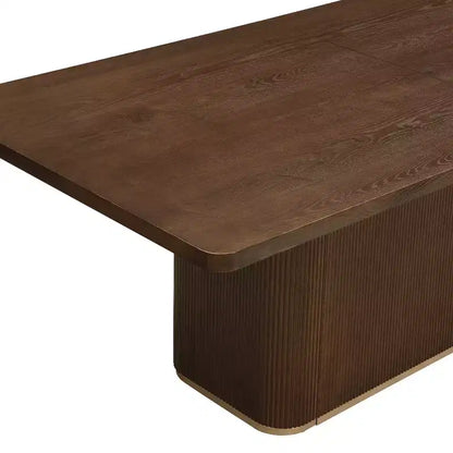 Tavolo da pranzo rettangolare oversize Tessa Modern 8 posti 213 cm con base a piedistallo