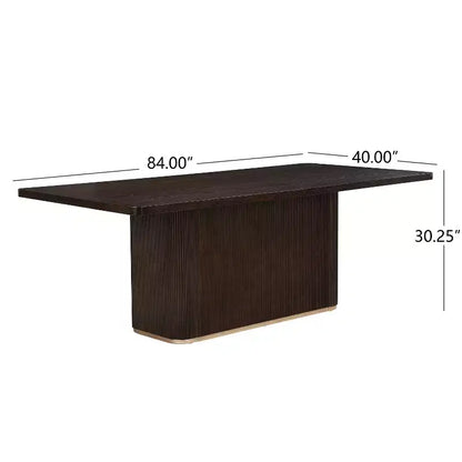 Tavolo da pranzo rettangolare oversize Tessa Modern 8 posti 213 cm con base a piedistallo