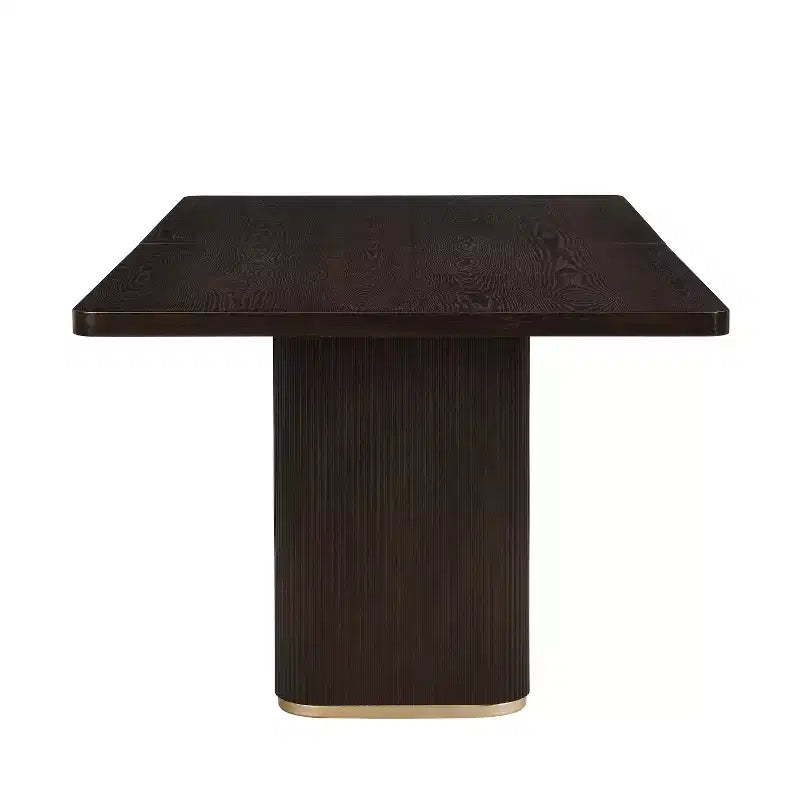 Tavolo da pranzo rettangolare oversize Tessa Modern 8 posti 213 cm con base a piedistallo