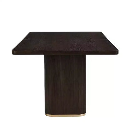 Tavolo da pranzo rettangolare oversize Tessa Modern 8 posti 213 cm con base a piedistallo