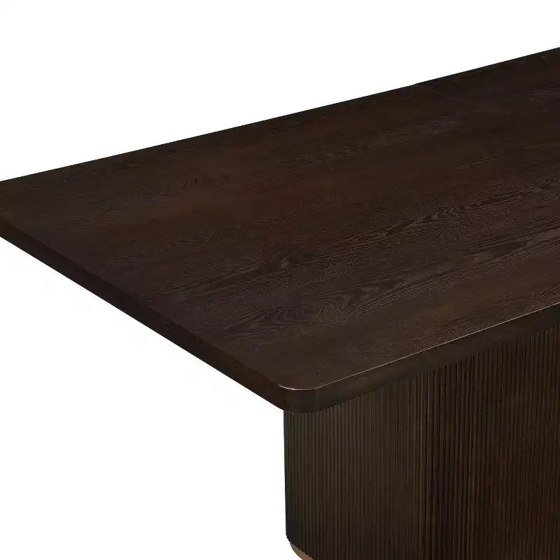Tavolo da pranzo rettangolare oversize Tessa Modern 8 posti 213 cm con base a piedistallo