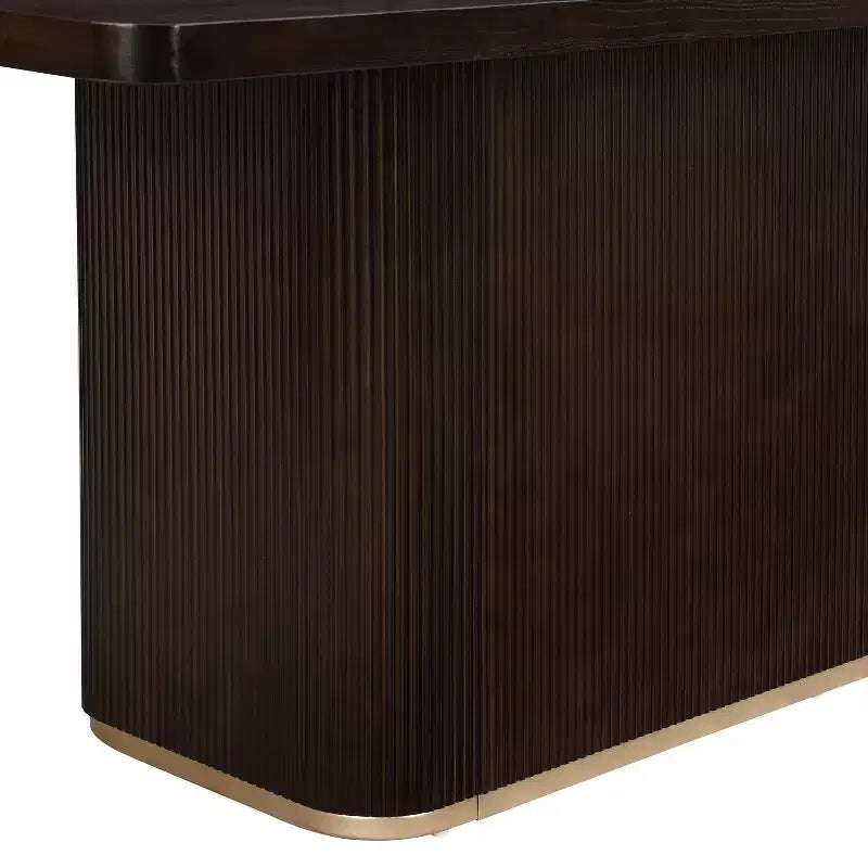 Tavolo da pranzo rettangolare oversize Tessa Modern 8 posti 213 cm con base a piedistallo