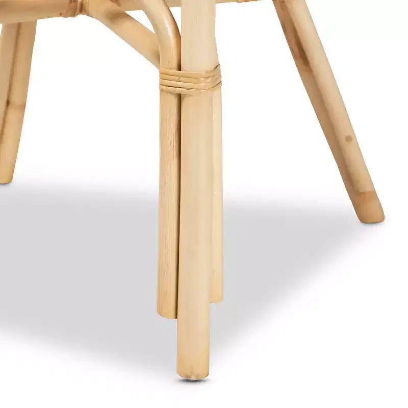 Sedia da Pranzo Kaka Rattan, Sedia da Accento Intrecciata Naturale/Marrone per Sala da Pranzo