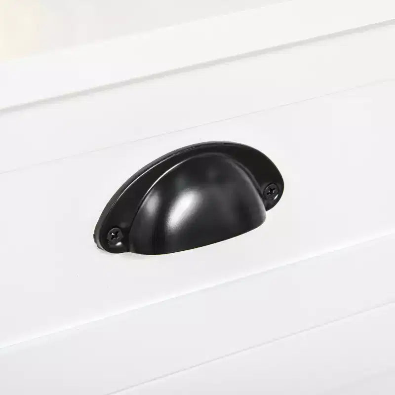 Credenza con 4 cassetti e ripiano inferiore a doghe per cucina o soggiorno